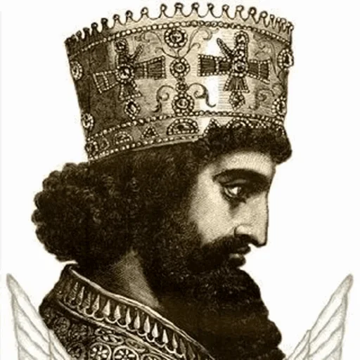 a man with a beard and a crown